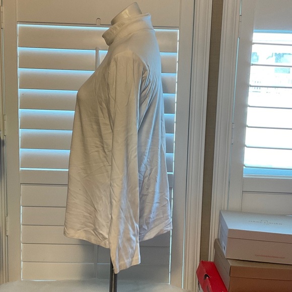 Time and Tru Women's White Long Sleeve Turtleneck Top - Picture 4 of 7